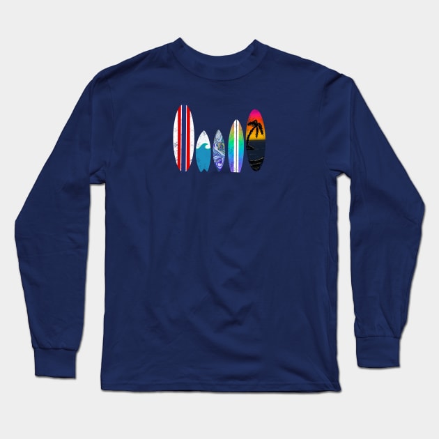 Surfboards Long Sleeve T-Shirt by Pickle-Lily